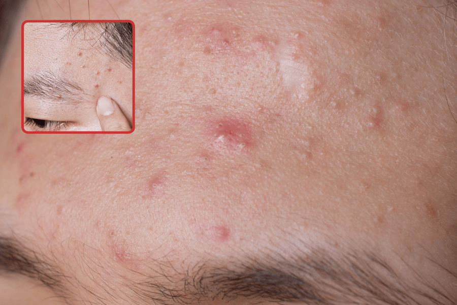 Tiny little acne bumps on forehead: causes, types, and treatment options